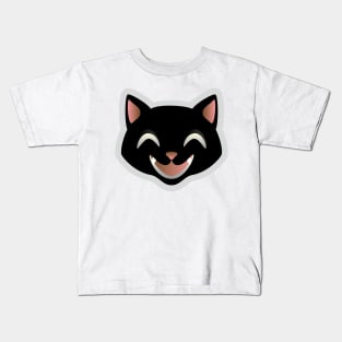 Black Cat Smile Kids T-Shirt